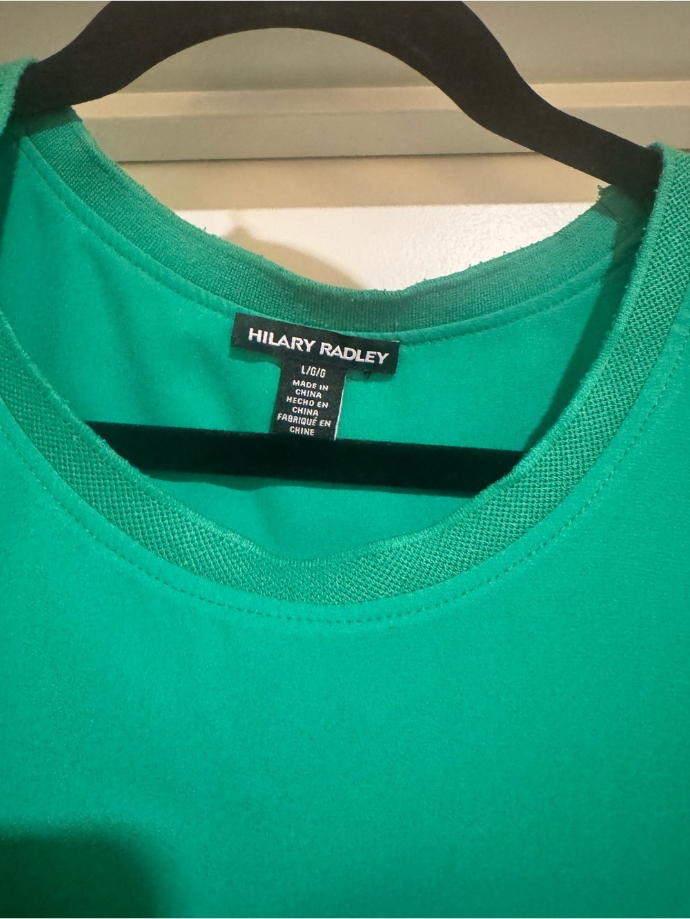 Hilary Radley Emerald Green Short Sleeve Layered Blouse - Picture 2 of 3